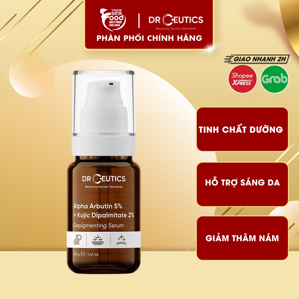 Tinh chất dưỡng hỗ trợ sáng da Drceutics Alpha Arbutin 5% + Kojic Dipalmitate 2% Depigmenting Serum 