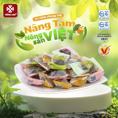 Ô mai ngũ quả Hồng Lam, gồm 5 vị quả ô mai kết hợp. Dạng hộp và gói