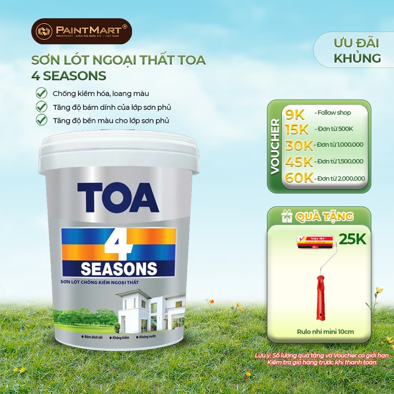 (5 lít) Sơn lót chống kiềm nội ngoại thất Toa 4 Seasons Sealer