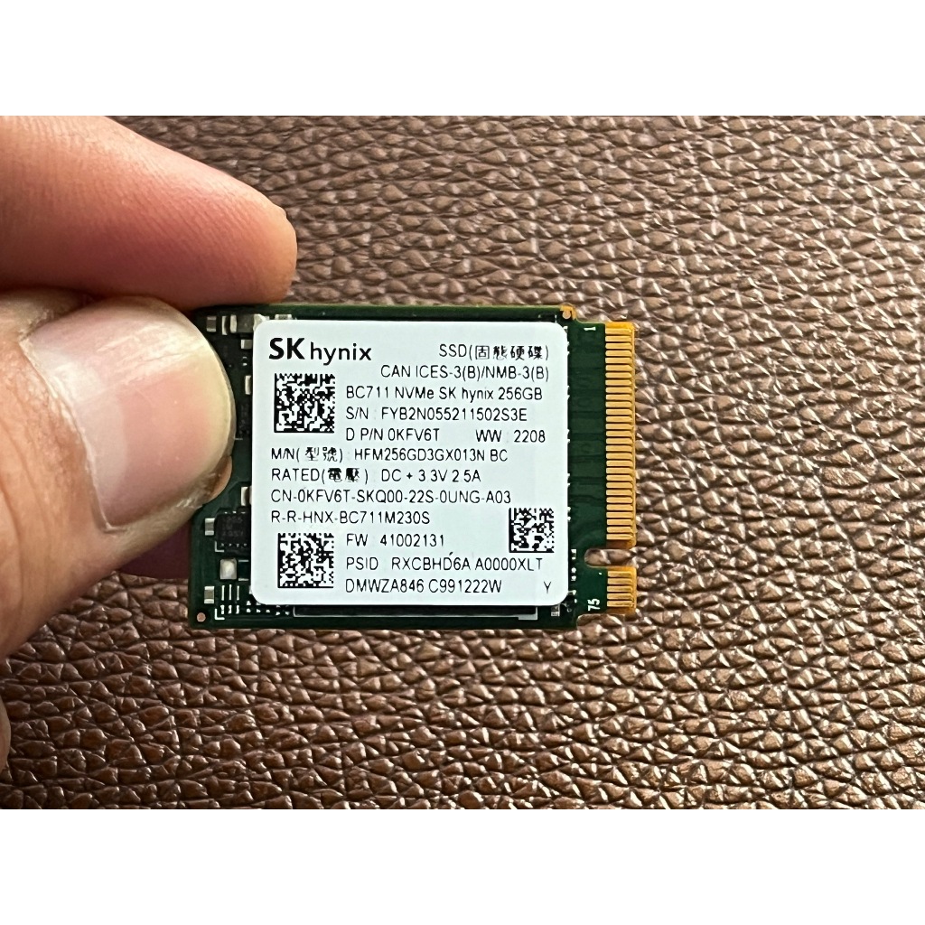 SSD Nvme hynix BC711  256GB chuẩn 2230 , sức khỏe 99% , hàng cũ zin theo máy chính hãng