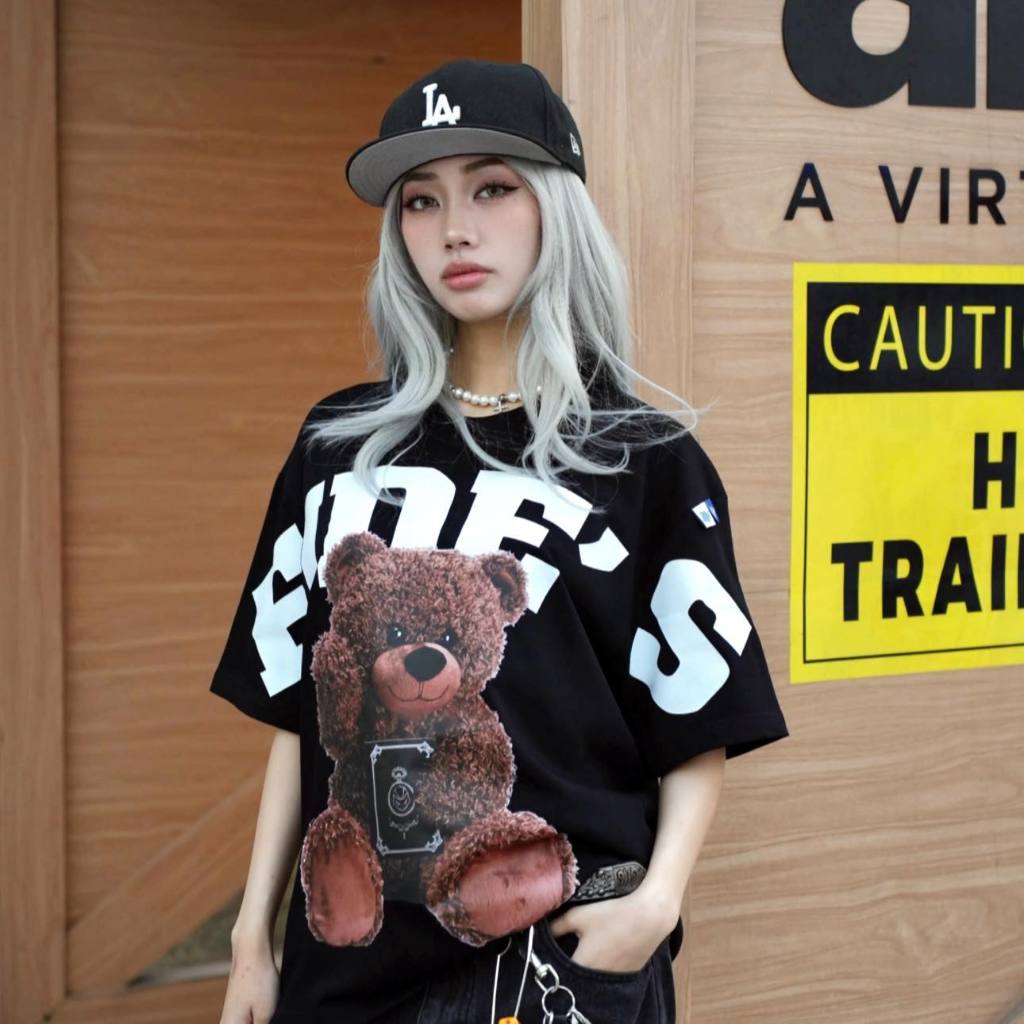 ÁO (FIDE TEDDY) OVERSIZE-BLACK