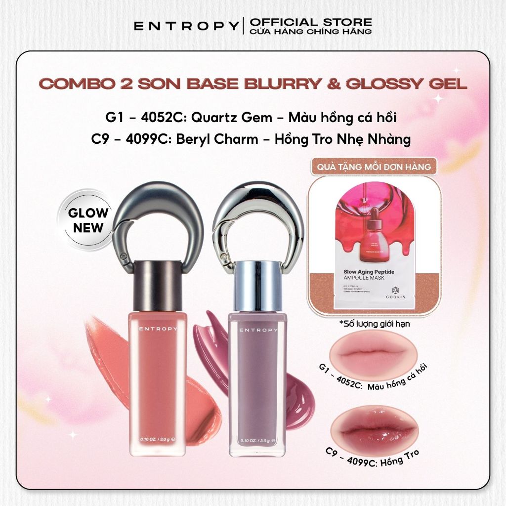 COMBO 2 Cool Tone 4052C- Quartz Gem & 4099C- Beryl Charm Entropy Son Charm Tint 3.0g x2