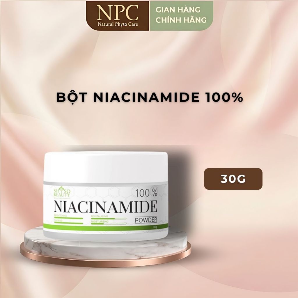 Bột dưỡng da niacinamide sáng da mờ thâm SHSO BEAUTY 100% niacinamide power 30g - NPC PHAR
