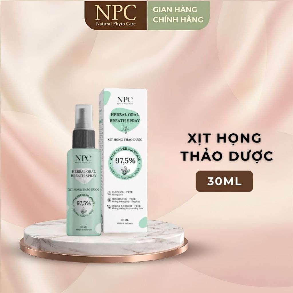 Xịt họng thơm miệng NPC giảm đau nhanh, ngừa viêm họng 30ml - NPC PHAR
