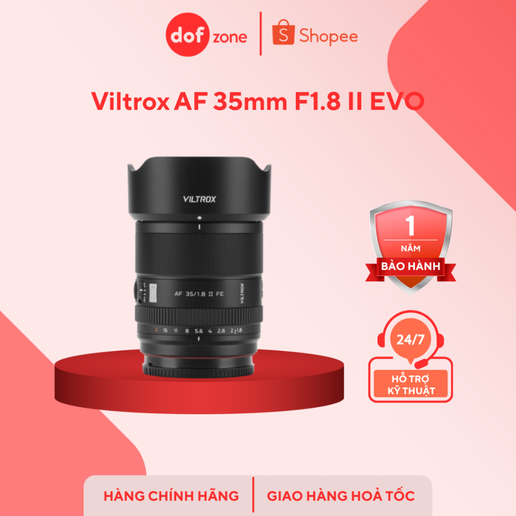 Ống kính Viltrox AF 35mm F1.8 II EVO (Sony FE/Nikon Z) - Chính Hãng BH 12 Tháng