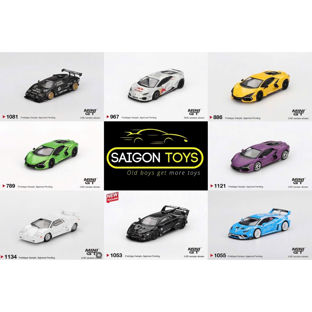 Saigontoys - MiniGT Lamborghini Huracan; SVJ Urus; countach... nhiều mẫu-Xe mô hình tỷ lệ 1:64 chính