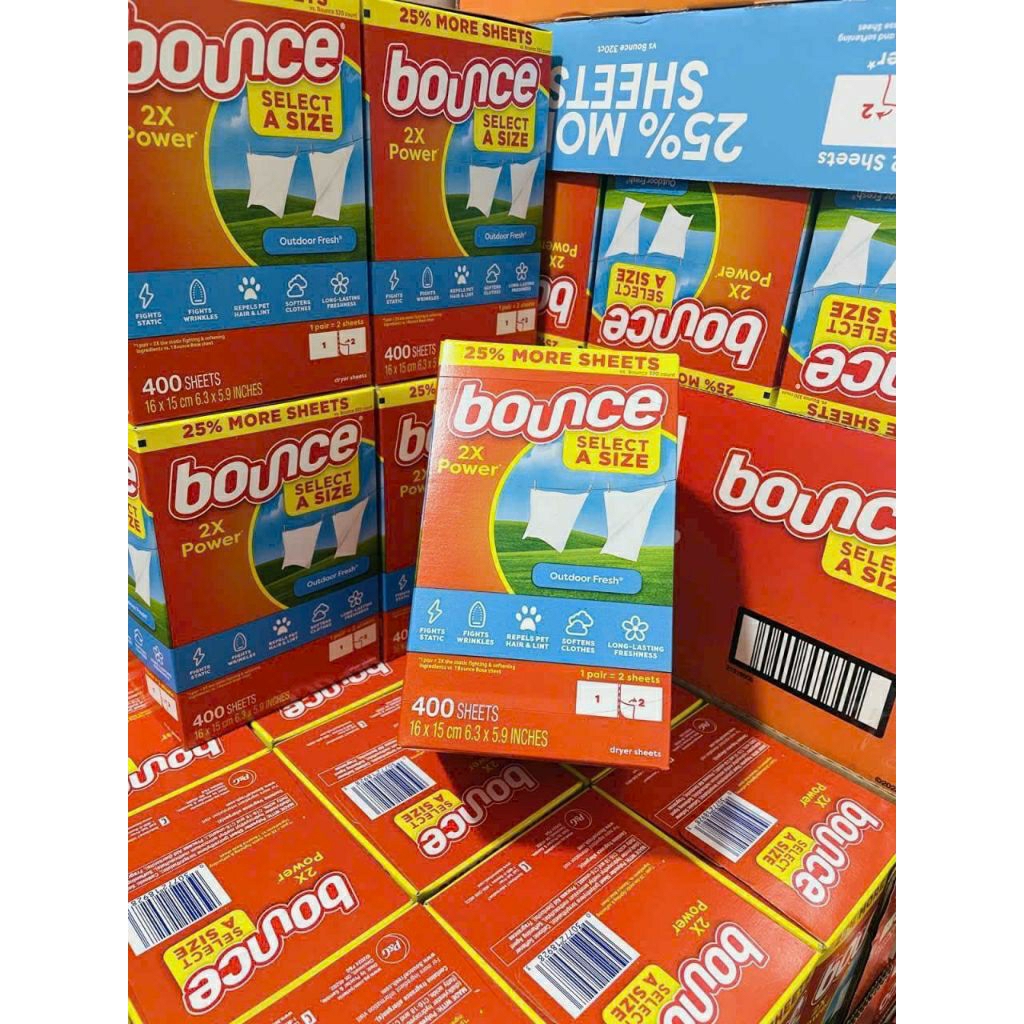 Giấy thơm Bounce mẫu mới GIẤY THƠM BOUNCE SELECT SIZE 2X POWER – SIÊU TIỆN LỢI     ( Mùi Việt Kiều)