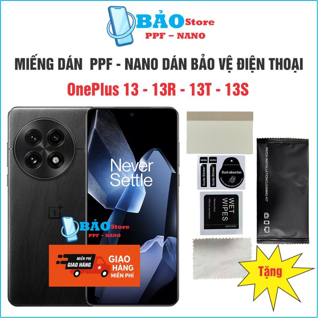 Miếng dán NANO-PPF OnePlus 13 - 13R - 13T - 13S bảo vệ điện thoại chống bể màn hình cao cấp