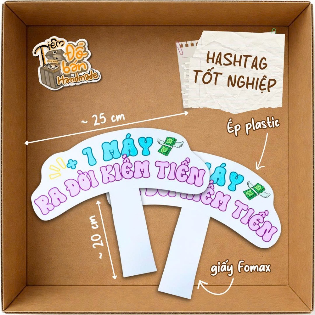 Hashtag cầm tay check in lễ Tốt nghiệp, quà tốt nghiệp siu đáng iu