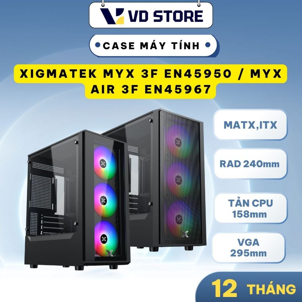 Case Máy Tính XIGMATEK MYX 3F EN45950 / MYX AIR 3F EN45967