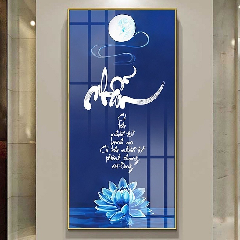 Tranh Thư Pháp Tráng Gương Treo Tường – In UV 5D Bền Màu, Bóng Đẹp, Quà Tặng Ý Nghĩa | MIJAN FUNITUR