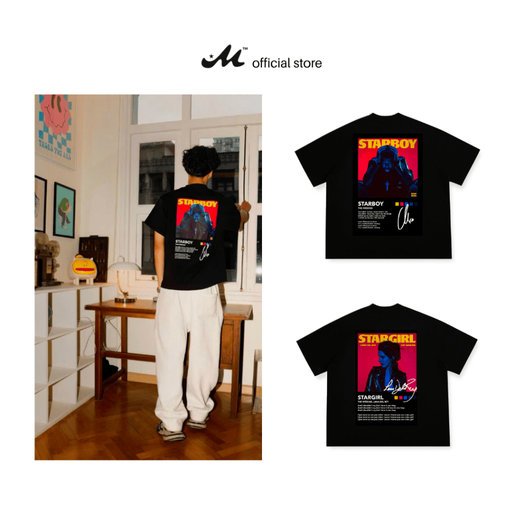 Áo Thun Local Brand MUZIK CLOTHING | STARBOY/STARGIRL - Form Boxy, 100% Cotton 2 Chiều, 250gsm | T-S