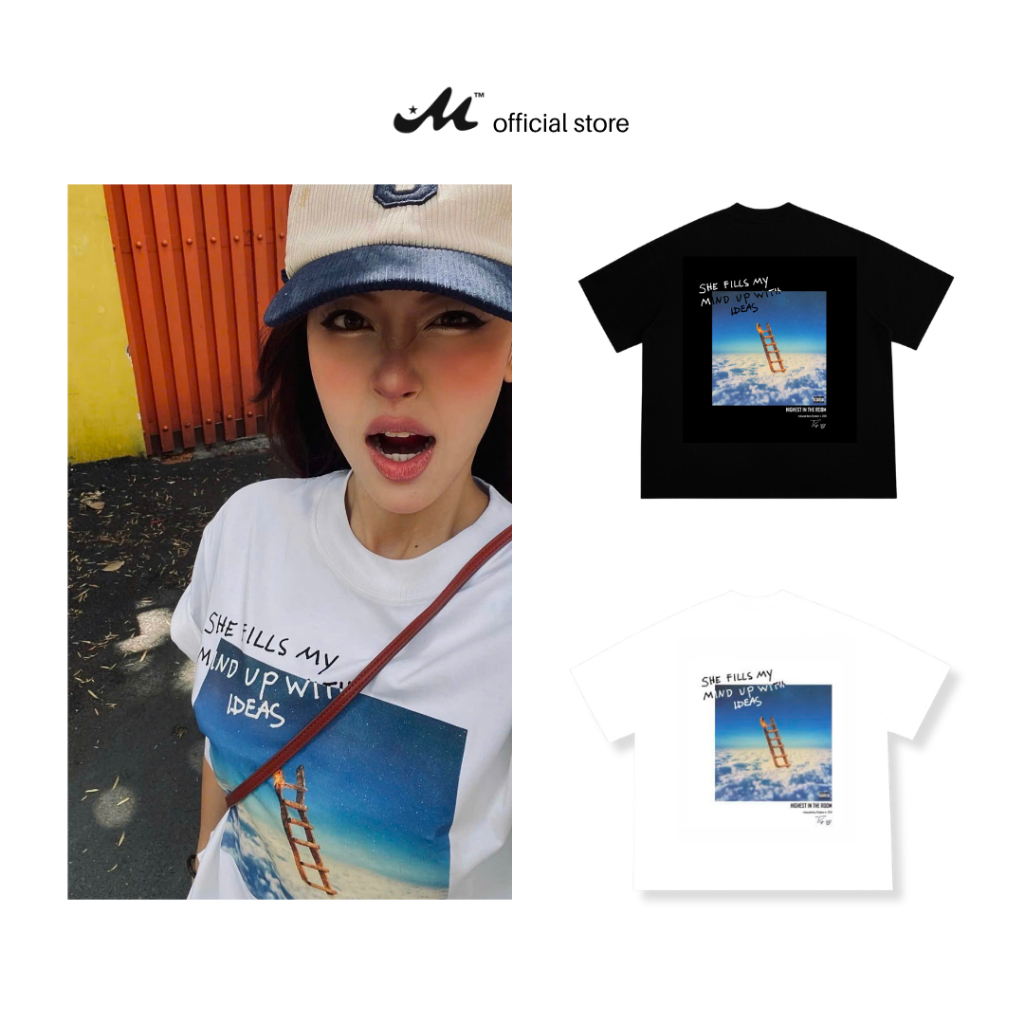 Áo Thun Local Brand MUZIK CLOTHING | SHE FILLS - Form Boxy, 100% Cotton 2 Chiều, 250gsm | T-SF