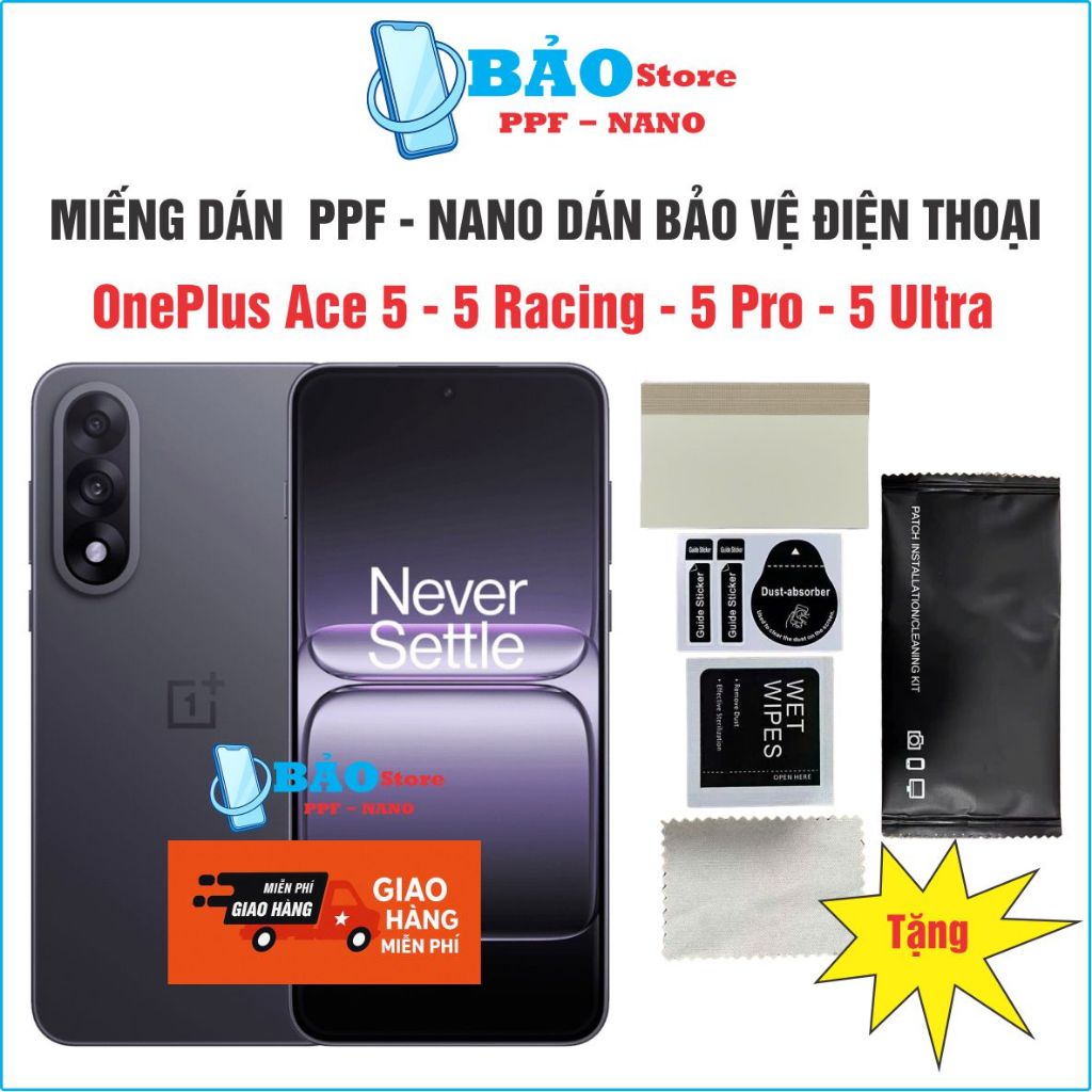Miếng dán NANO-PPF OnePlus Ace 5 - 5 Racing - 5 Pro - 5 Ultra  bảo vệ điện thoại chống bể màn hình c