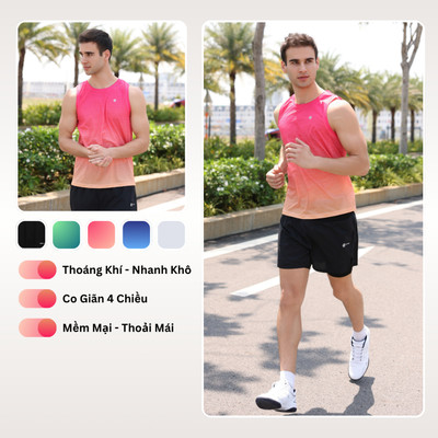 Áo Tanktop Nam Livan Co Giãn Mềm Mịn, Thoáng Khí, Áo Mặc Đi Tập Gym, Chạy Bộ, Chơi Thể Thao