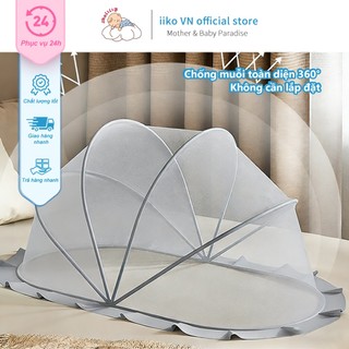 Màn Chụp Tự Bung IIKO Cho Trẻ Sơ Sinh - Chống Muỗi 360°, Lọc Ánh Sáng, Chắn Gió, Kích Thước 125x65x60cm