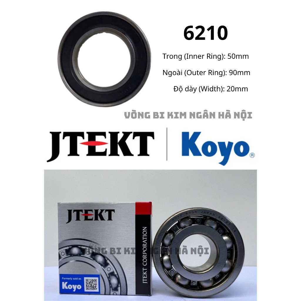 VÒNG BI 6210 KOYO CHÍNH HÃNG