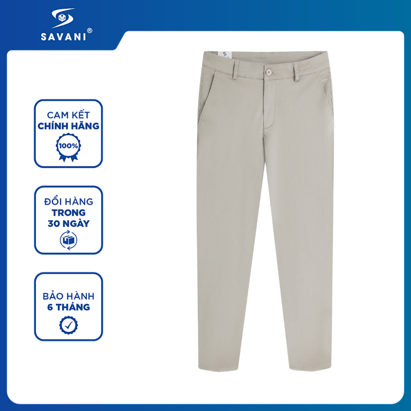 Quần Khaki Nam SAVANI Cao Cấp, Quần Dài Nam Dáng Regular Fit Thoải Mái, Dễ Phối Đồ MQKQ024K5