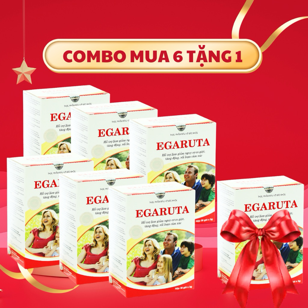Combo 7 hộp Egaruta cốm - cho trẻ tăng động, giảm chú ý, lo âu, căng thẳng, khó ngủ