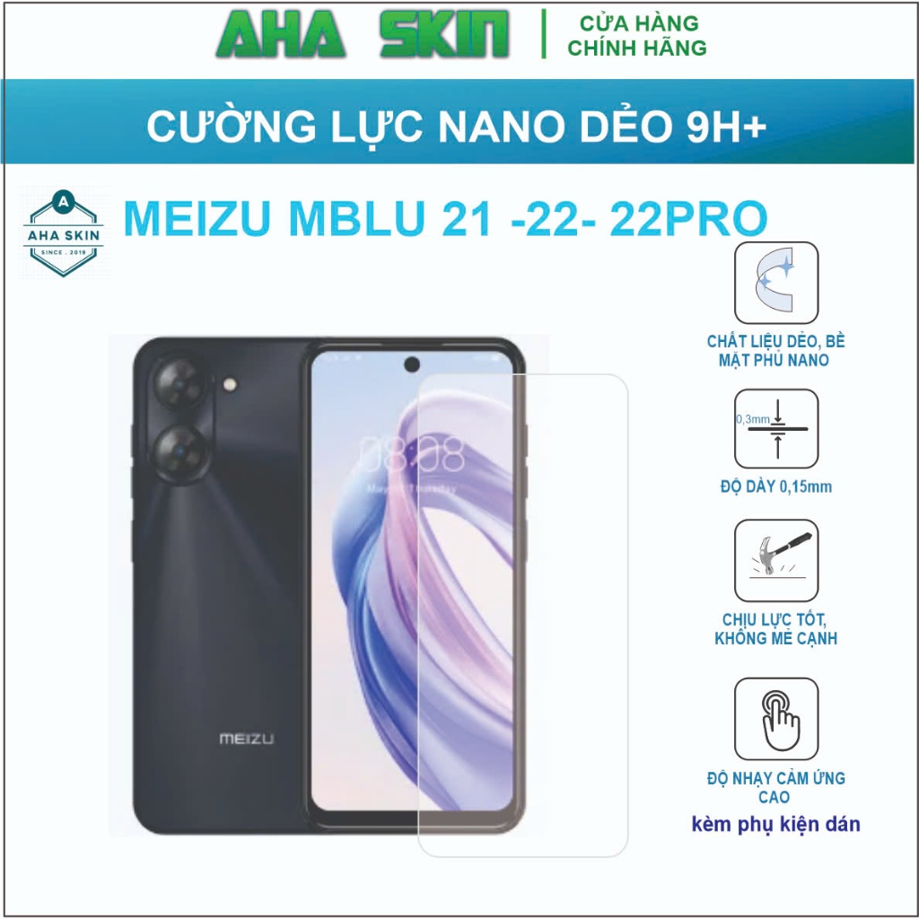 Cường lực dẻo Meizu MBLU 21/22/22pro, Cường lực dẻo trống chầy xước