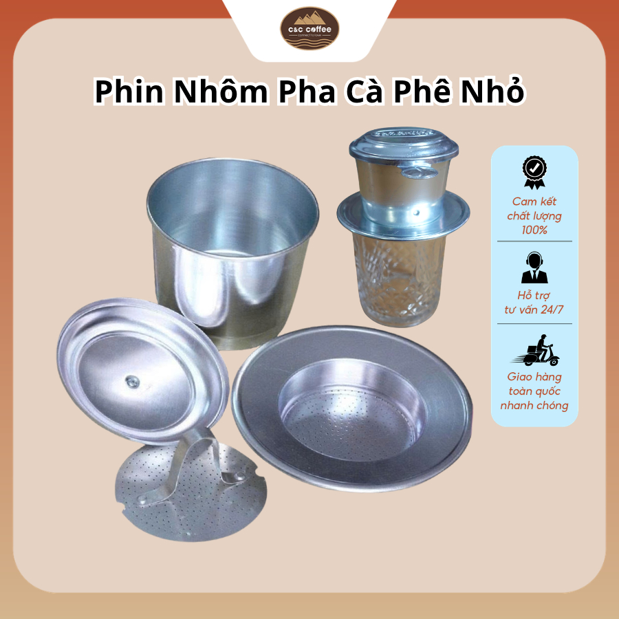 Phin Cà Phê Nhỏ, Phin Nhôm Pha Cà Phê Size Nhỏ, Phin Pha Cafe 1 Ly Bằng Nhôm - C&C Coffee