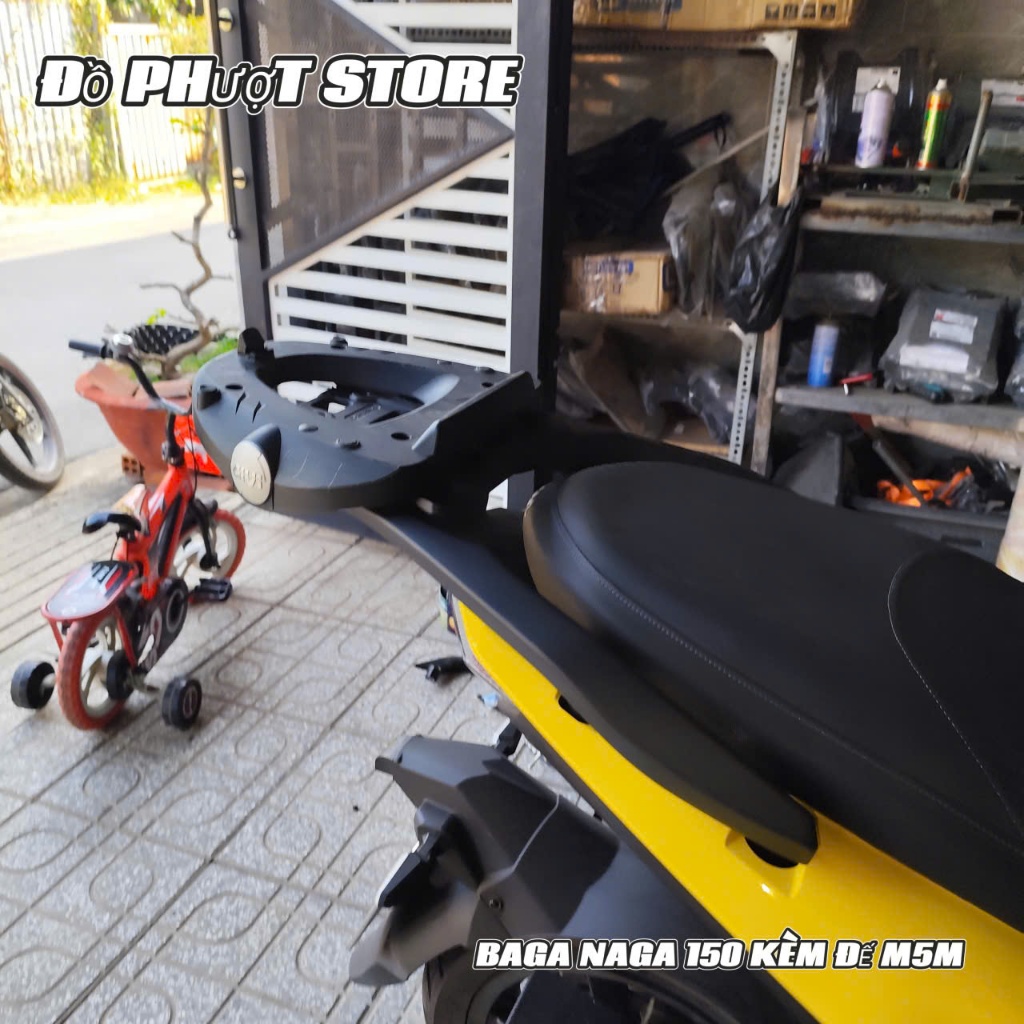 Baga Sau Nhôm Đúc Dành Cho Xe SYM Naga 150 Lắp Chuẩn Zin 100%. Tương Thích Đế M5M Gắn Thùng
