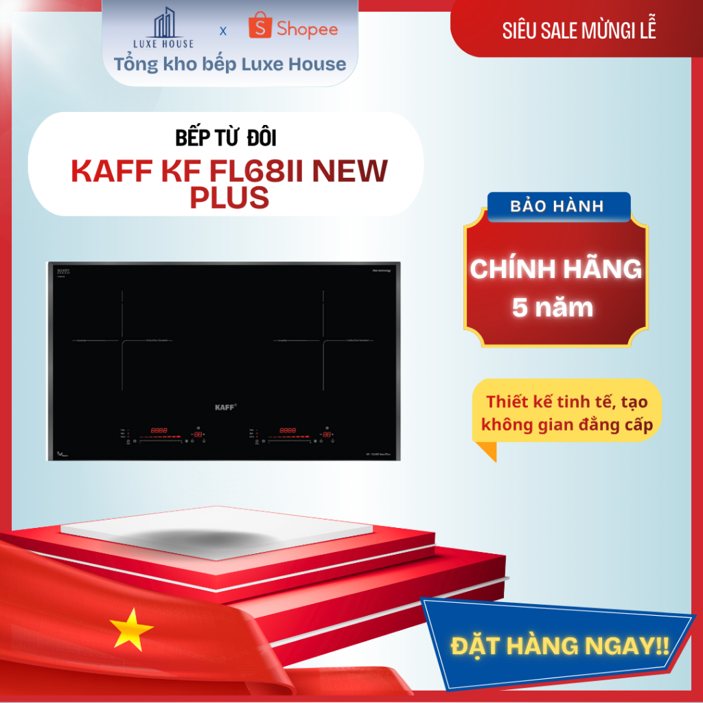 BẾP TỪ KAFF KF FL68II NEW PLUS | Đời mới 2024 | Schott Ceran | Bảo hành 5 năm