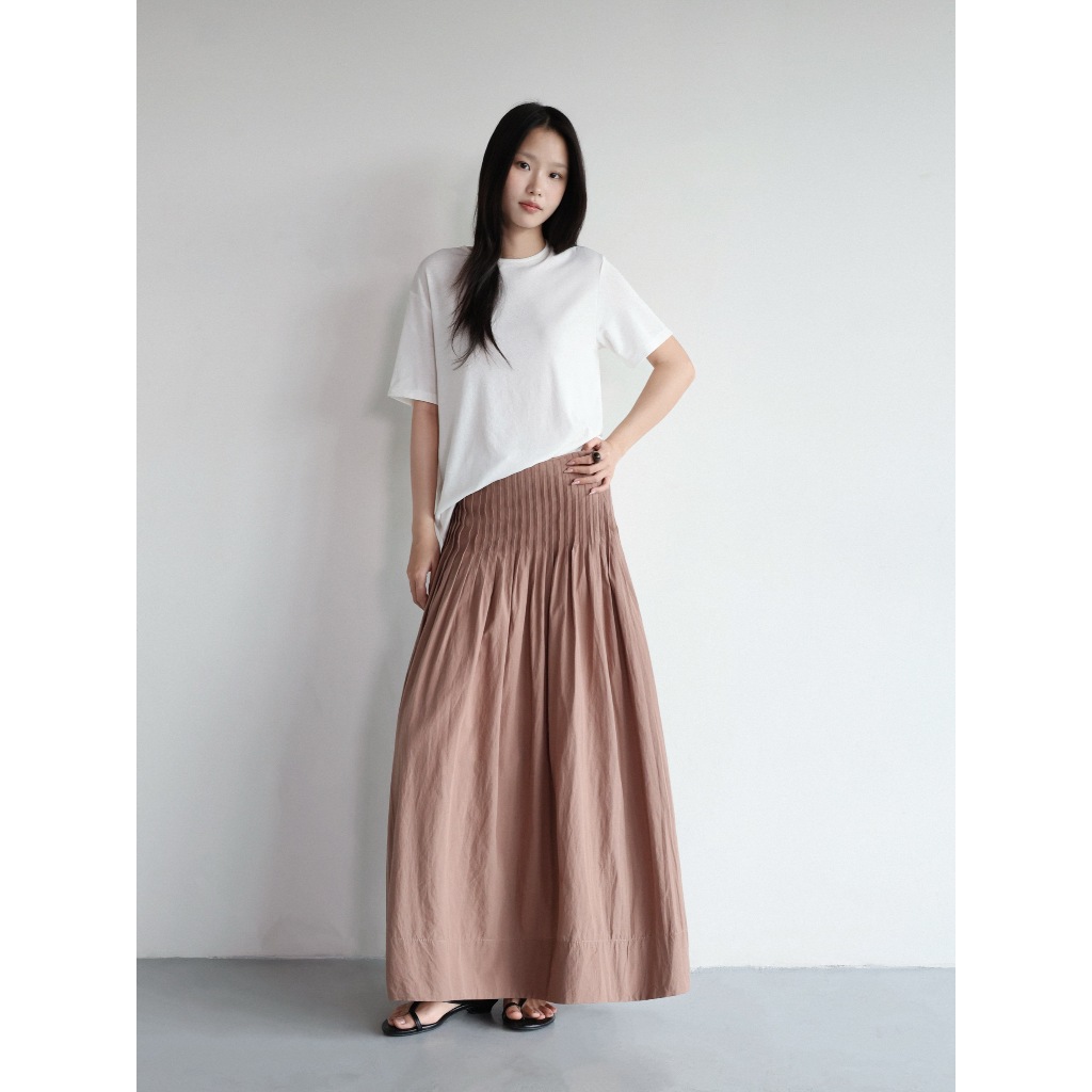 Chân váy dài xếp ly nhỏ linen thô hàn, linen thô hàn |𝐒𝐎𝐌𝐒| 𝐒𝐨𝐫 𝐒𝐤𝐢𝐫𝐭 | BigBuy360 - bigbuy360.vn
