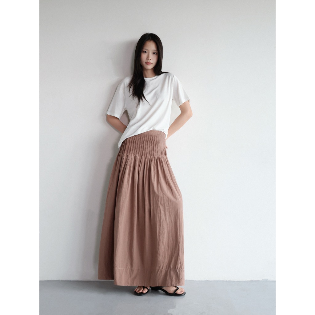 Chân váy dài xếp ly nhỏ linen thô hàn, linen thô hàn |𝐒𝐎𝐌𝐒| 𝐒𝐨𝐫 𝐒𝐤𝐢𝐫𝐭 | BigBuy360 - bigbuy360.vn