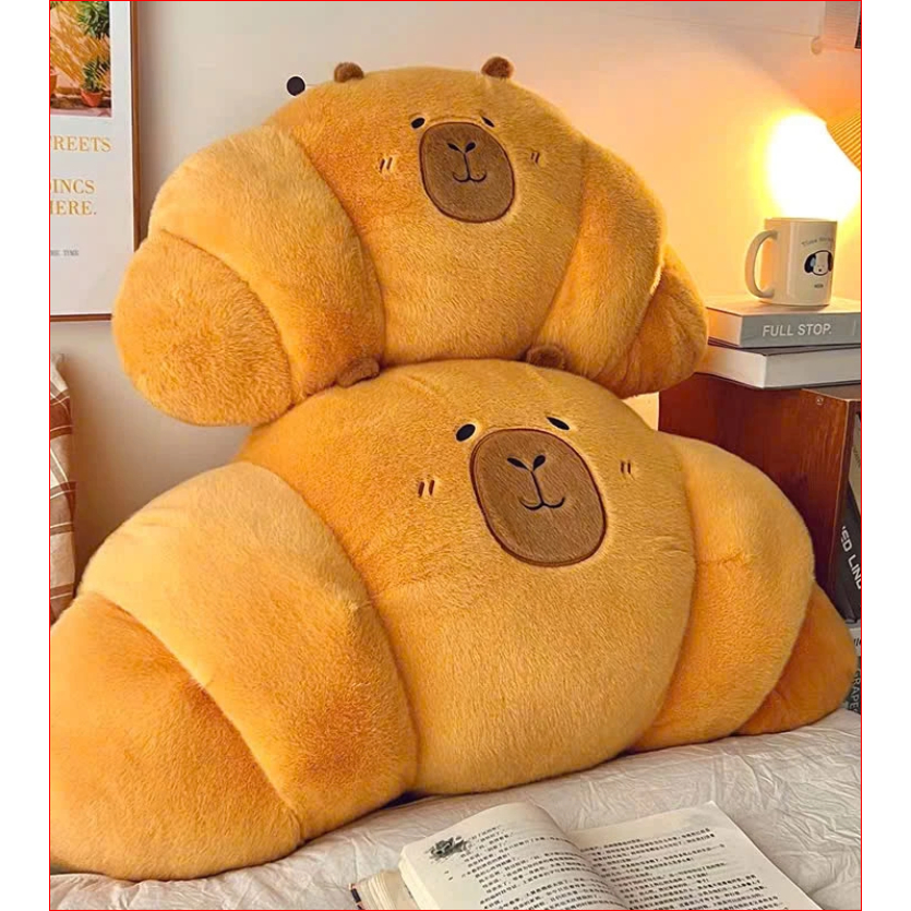 Gấu Bông Capybara Bánh Sừng Bò - Capybara Bánh Sừng Bò Siêu Dễ Thương