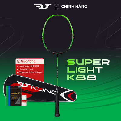 Vợt Cầu Lông KUNO Super Light K88SP Full Carbon 6U Trợ Lực Tốt,Phù Hợp Với Người Mới Chơi Tặng Kèm Quấn Cán,Túi Đựng Vợt