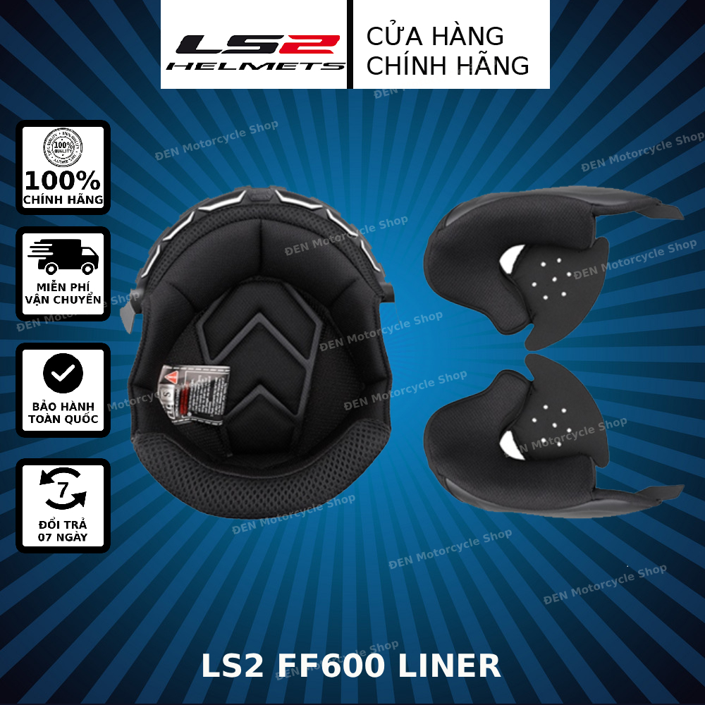 Bộ Lót Thay Thế Mũ Bảo Hiểm 3/4 LS2 OF600 COPTER Chính Hãng ( LS2 OF600 LINER)