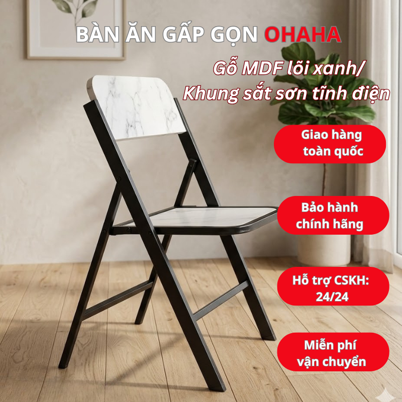 Ghế Xếp Gọn Thông MInh BA023 OHAHA - Nhiều màu