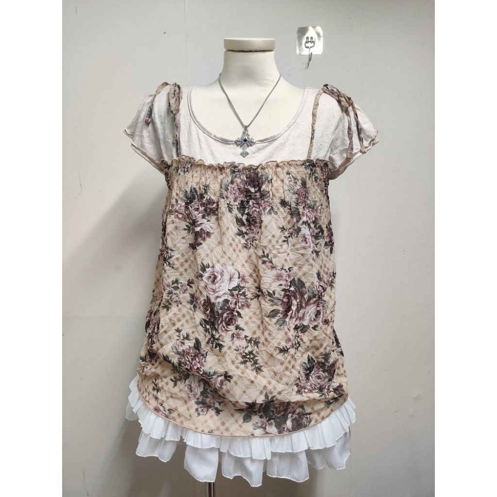 Áo Nhật cổ điển  Mori Kei Fairy Coquette SAWAKO Shoujo Cottage Vintage Y2K 2hand