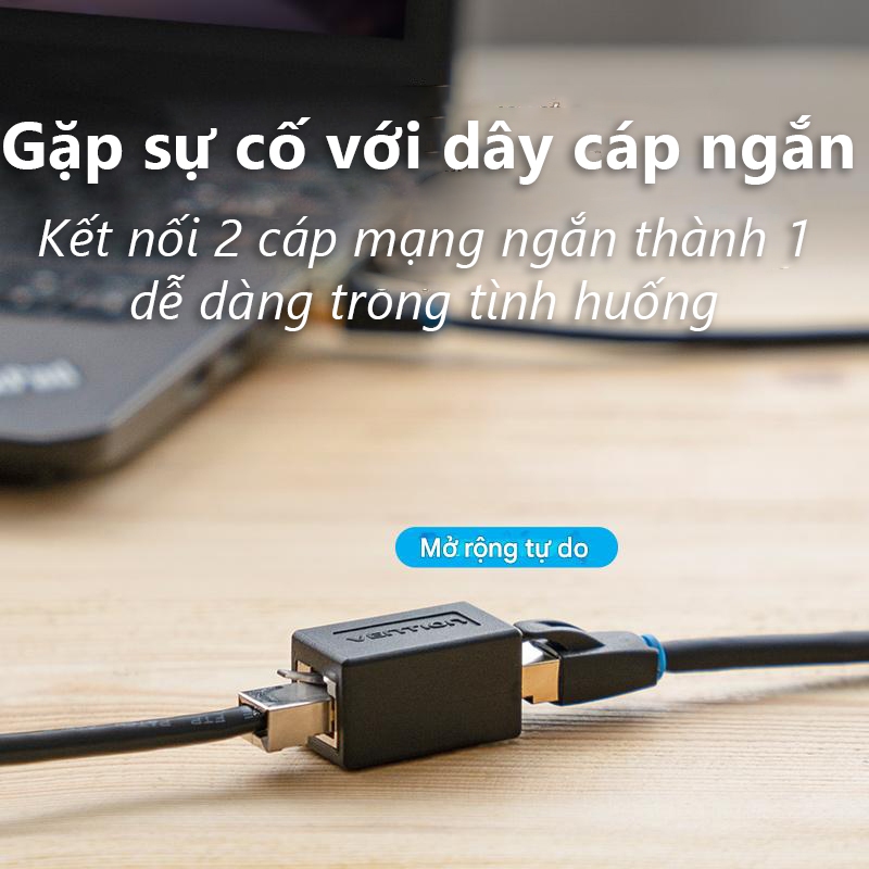 Đầu Nối Dây Mạng RJ45 Cat6 Vention - Coupler Chống Nhiễu, Nối Dây Mạng Nhanh Không Bấm | BigBuy360 - bigbuy360.vn