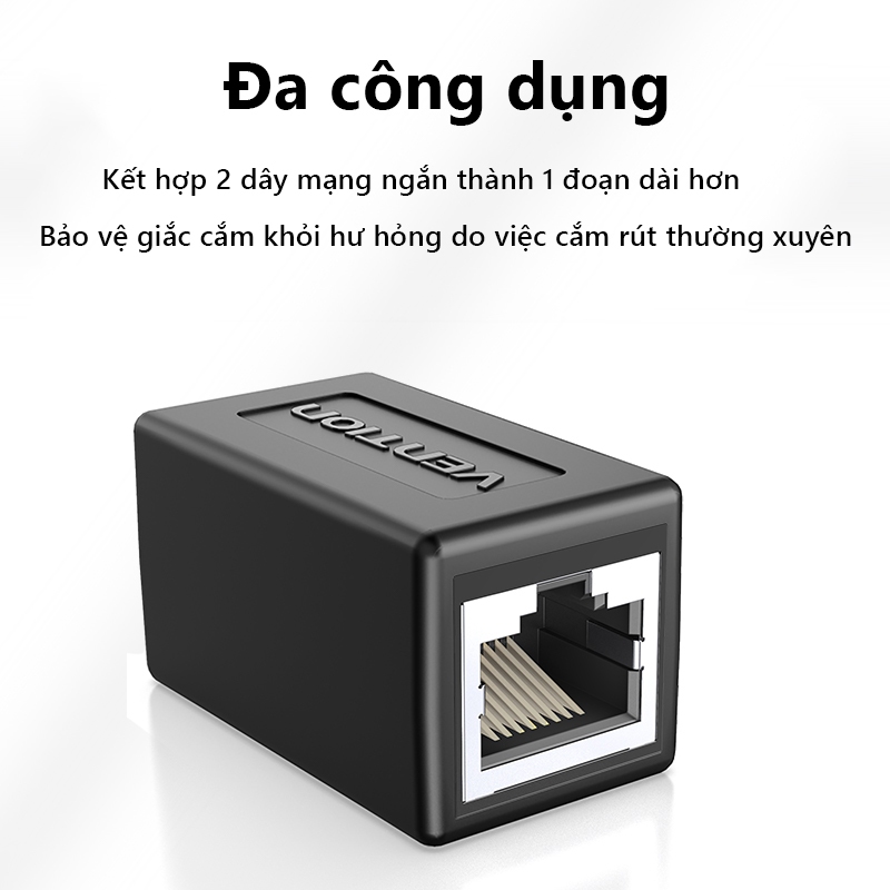 Đầu Nối Dây Mạng RJ45 Cat6 Vention - Coupler Chống Nhiễu, Nối Dây Mạng Nhanh Không Bấm | BigBuy360 - bigbuy360.vn