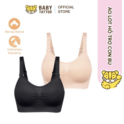 Áo Lót BABY TATTOO Không Gong, Hỗ Trợ Mẹ Bầu Sau Sinh Cho Con Bú, Thoáng Mát, Co Giãn, Chống Chảy Xệ