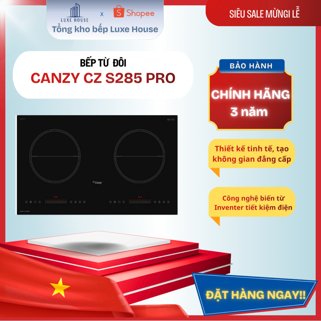 Bếp từ đôi Canzy S285 PRO | Canzy ic99Plus | Bảo hành chính hãng 3 năm