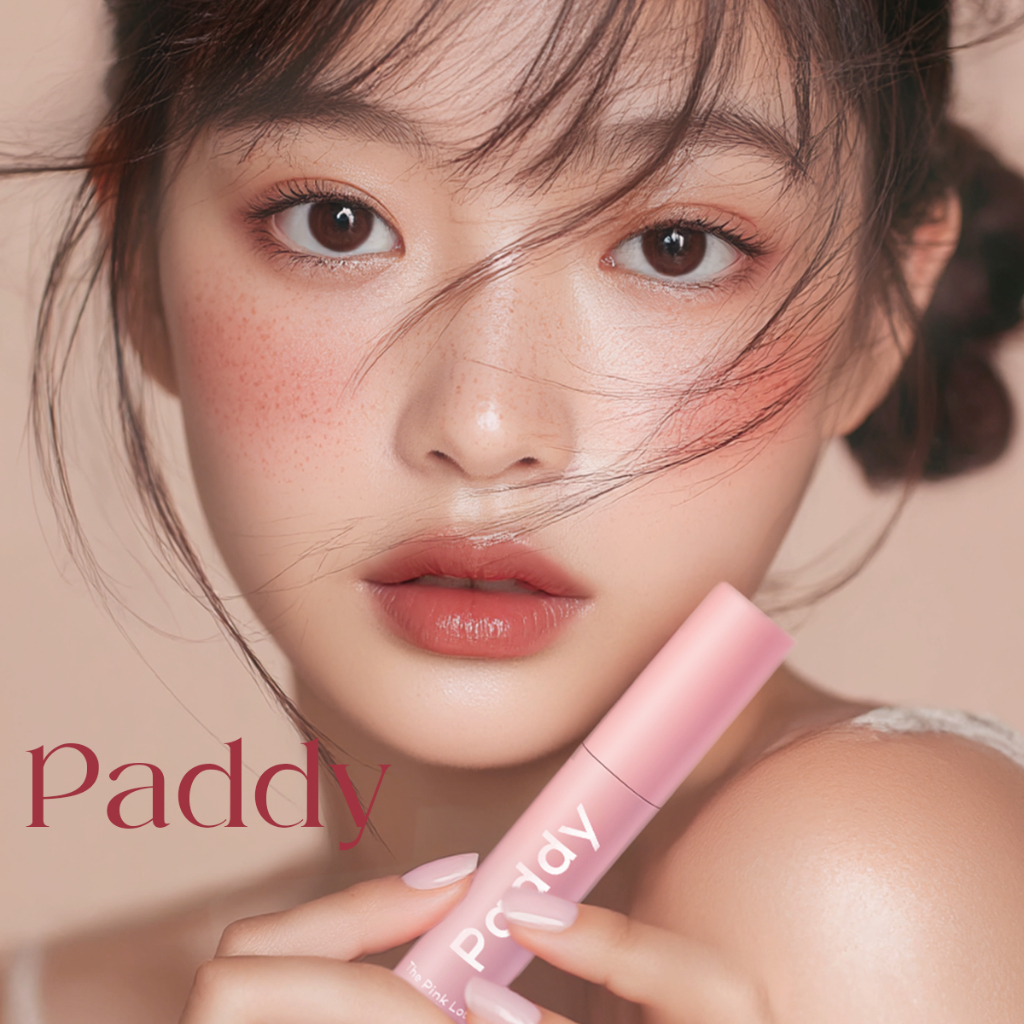 Son Kem Thuần Chay Paddy The Pink Lotus Lips 3g - Chứng Nhận Vegan, Mềm Mịn, 5 Màu Tông Đất Trang Điểm Môi