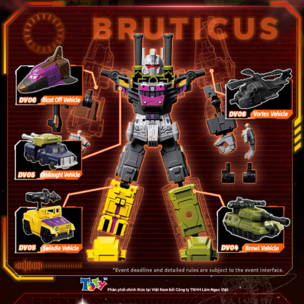 BLOKEES BRUTICUS KIT COMBINE NEW BOX SEAL - Blokees Transformers Defender