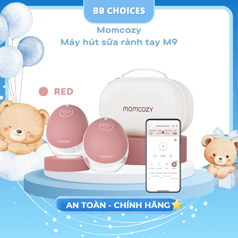 Máy hút sữa rảnh tay Momcozy M9 (Đỏ)