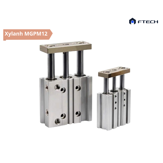 Xylanh khí nén MGPM12-10/15/20/25/30/40/50/75/100/125/150 Xy Lanh 3 Ty MGPM12