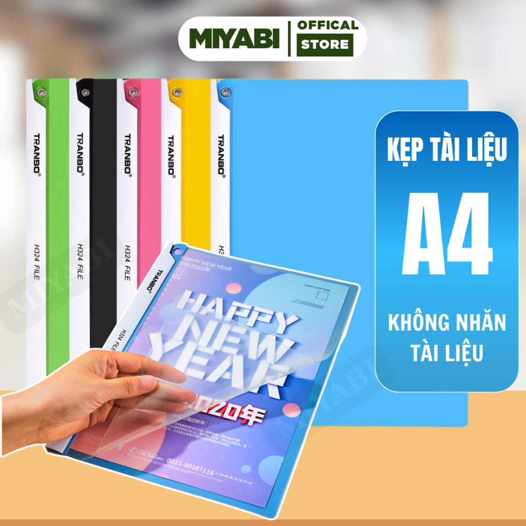 Kẹp tài liệu a4 văn phòng,kẹp giấy - File hồ sơ rút xoay chiều văn phòng phẩm MIYABI STORE