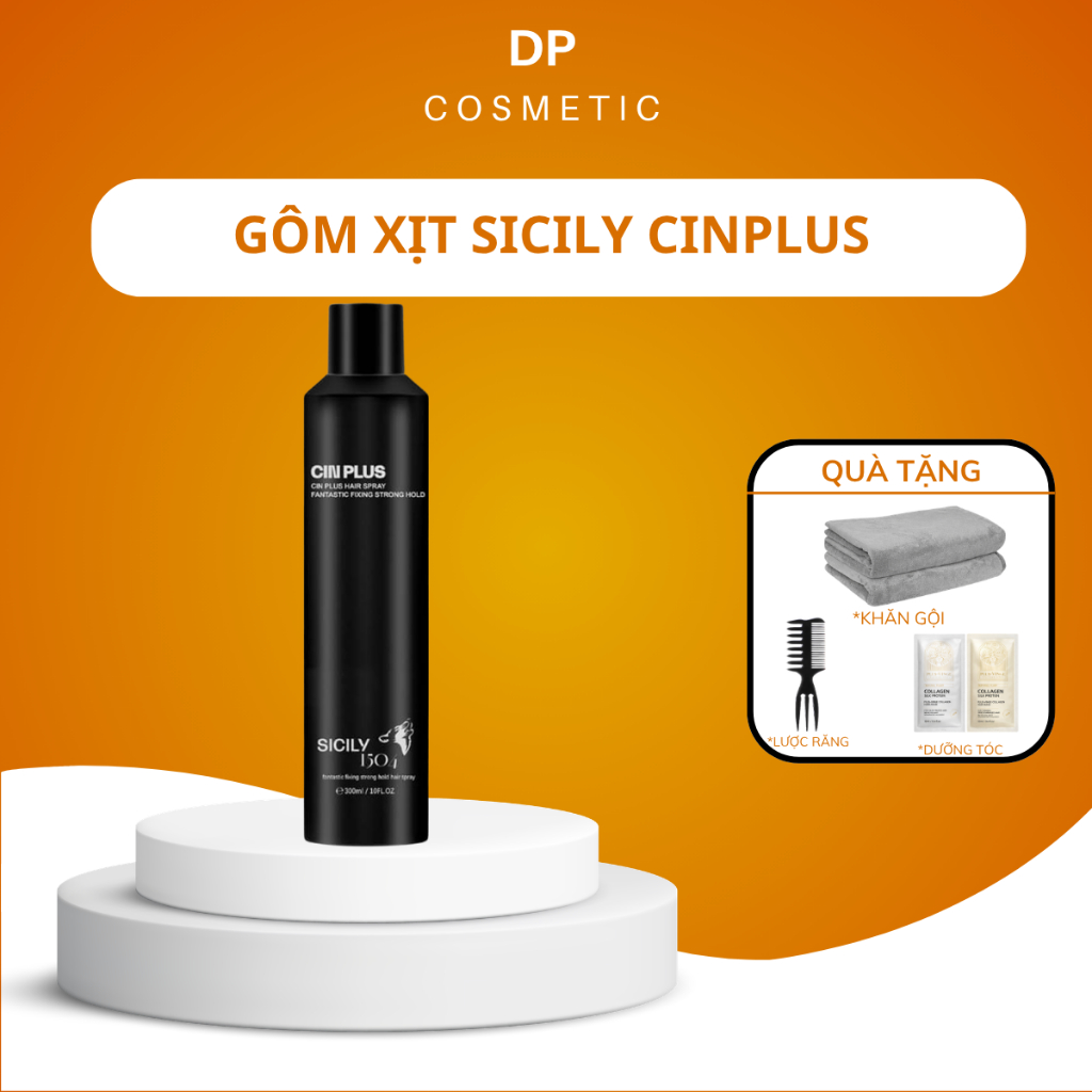 Gôm tạo kiểu tóc, cố định nếp tóc CINPLUS 300ml cao cấp