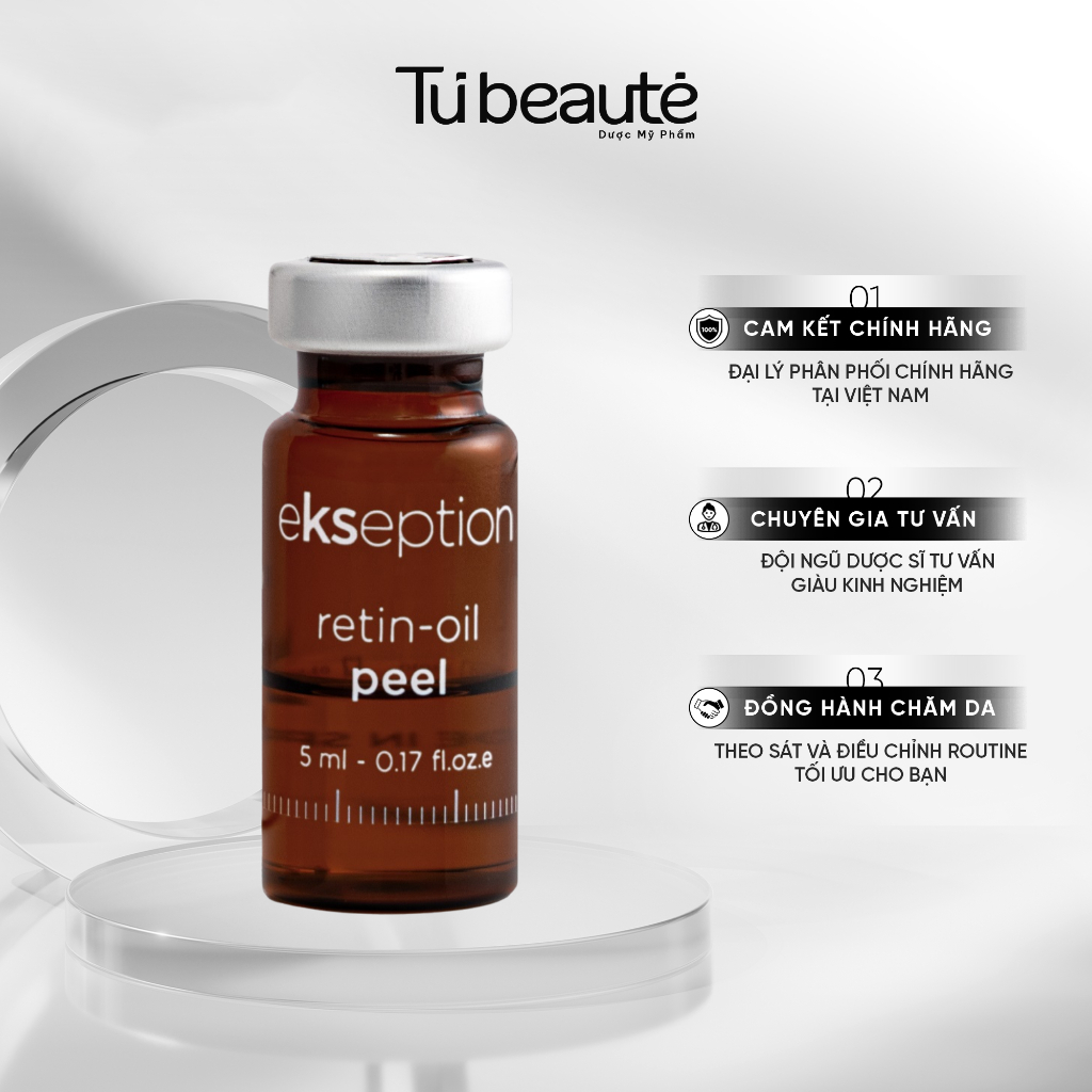[HÀNG CÔNG TY] Peel Da Ekseption Retin-Oil 5ml Retinol Chống Lão Hóa, Tái Tạo Da, Tăng Sinh Collagen