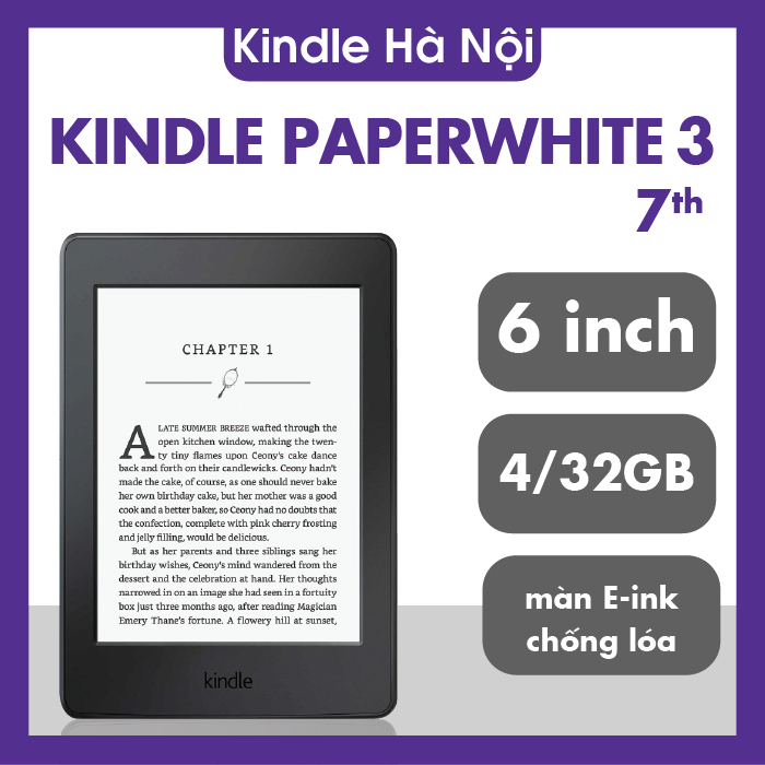 Máy đọc sách Kindle Paperwhite 3 (7th) - PPW3