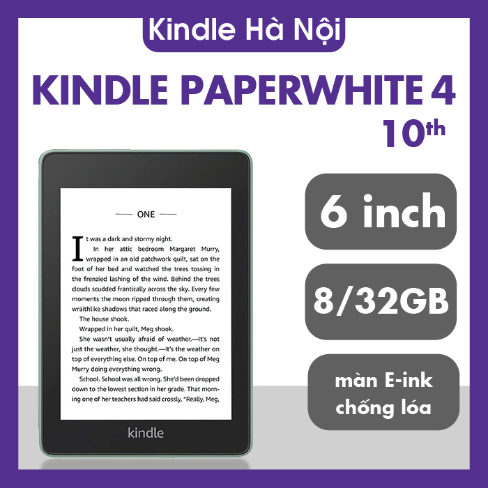 Máy đọc sách Kindle Paperwhite 4 hỗ trợ tạo tài khoản kindle PPW4