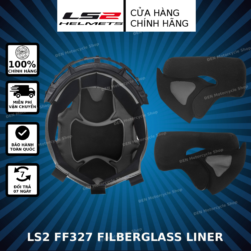 Bộ Lót Thay Thế Mũ Bảo Hiểm Fullface LS2 Challeger FF327 Fiberglass Chính Hãng