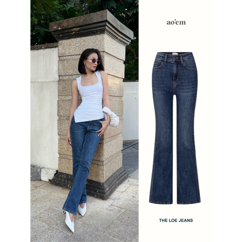 AO'EM STUDIOS | The Loe Jeans - Quần Jeans Chất Co Giãn Ống Loe Nhẹ