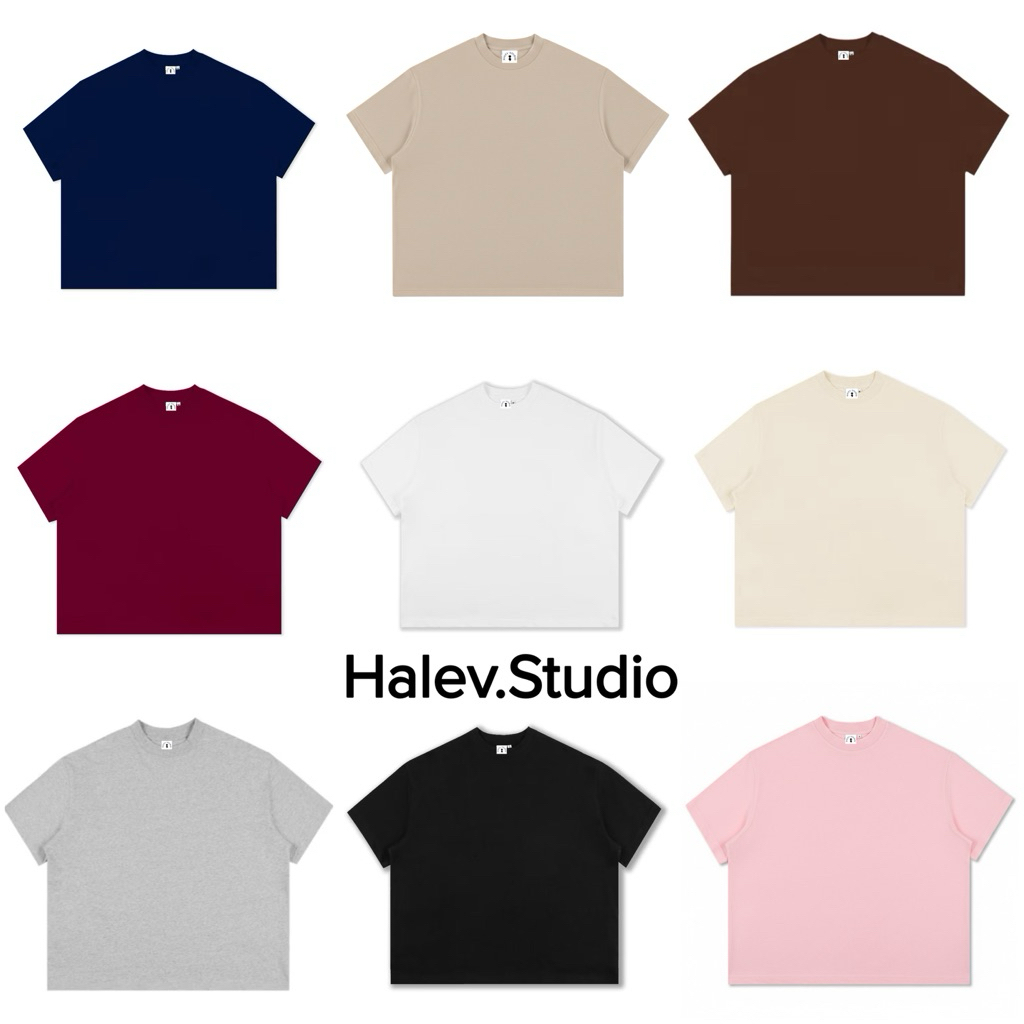 [100% COTTON PREMIUM 260GSM] Áo Boxy trơn nhiều màu Halev Brand chất Cotton Premium 260gsm
